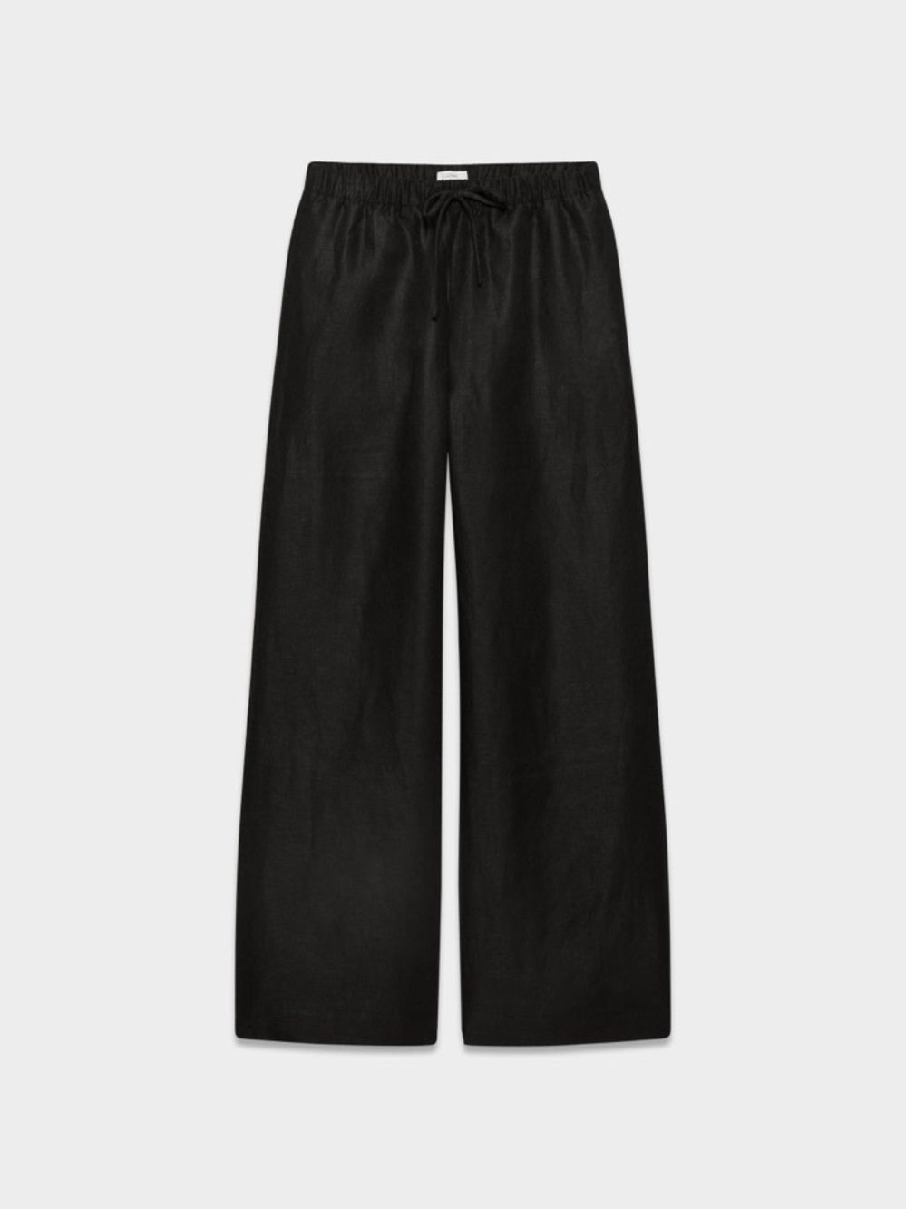 Aritzia Lodge Pant Cruise Linen Black Drawstring Wide-Leg Pants — in tall size!